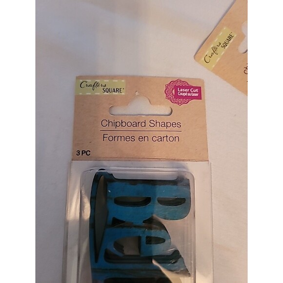 Crafter's Square Laser Cut Words BELIEVE LOT OF 2 Packages TOTAL 6 Words New - Picture 3 of 4